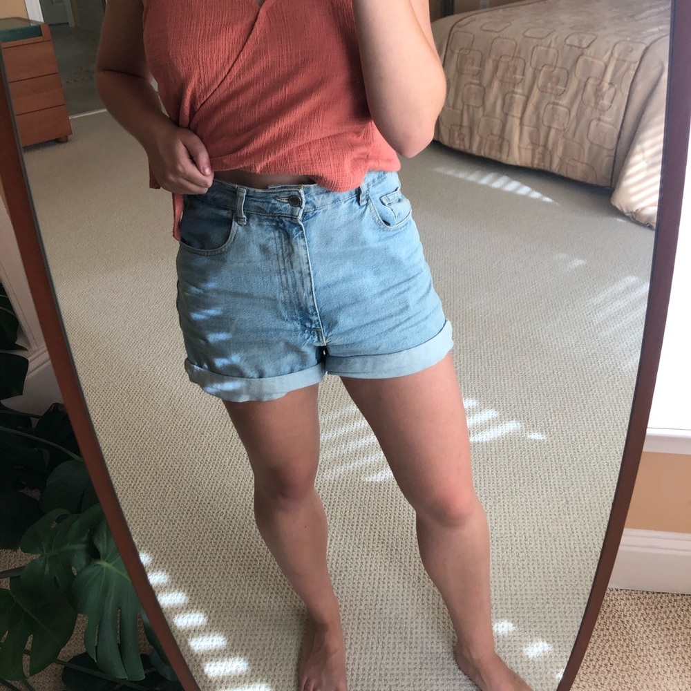 Zara high rise denim shorts ✨